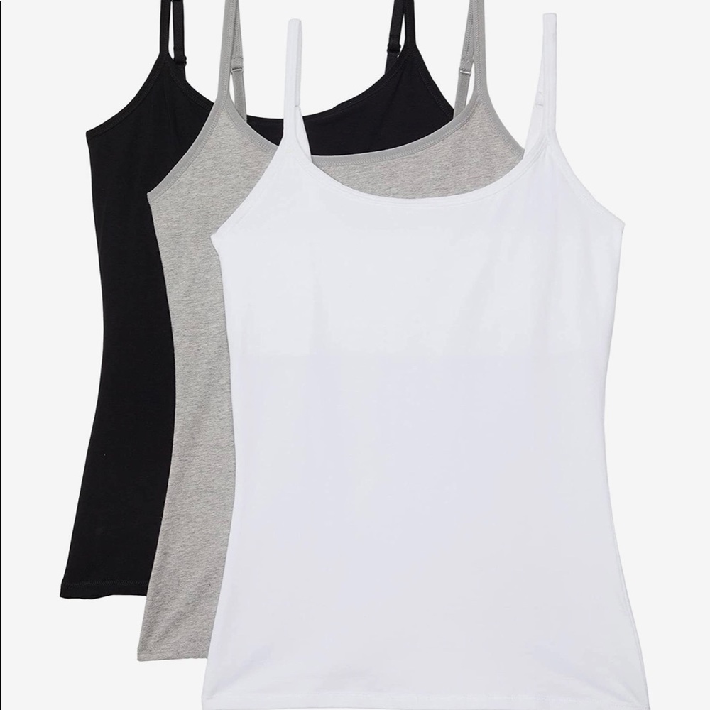 Pact Organic Cotton Shelf Bra Camisole 3-Pack